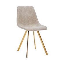 LeisureMod Markley Ergonomic Dining Chair - Distressed Leather, Polished... - €129,60 EUR
