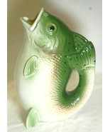 Bass Trout Fish Pitcher Vase Dept 56 Fishing Cabin - $1,092.93 MXN