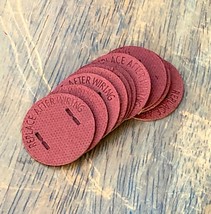 10 Round Insulation Discs-Cardboard plug cover, Red, Vintage Bakelite Circluar - £6.79 GBP