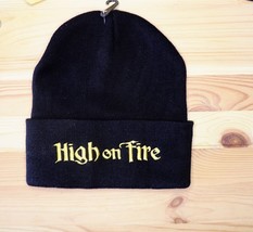 High on Fire Beanie Hat Stoner Metal Patch - £10.35 GBP