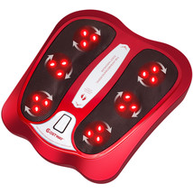 Costway Foot Massager With Shiatsu Heated Electric Kneading Foot &amp; Back Massager - £73.48 GBP