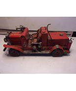 Antique Reproduction So Prairie Fire Dept. Red Metal Fire Truck Home Dec... - £45.83 GBP