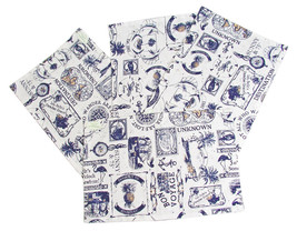 Set of 4 Vintage Stamp Nautical Travelogue Placemats by Park Designs Rev... - £23.64 GBP