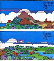 CANADA Western and Eastern Highway Maps 1974 Government Office of Tourism - £14.17 GBP