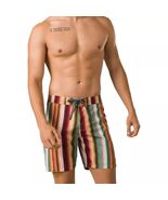 prAna Fenton Size 32 Men&#39;s Beach Boardshort Swim Trunks Shorts 7&quot;L Baja ... - $48.94 CAD