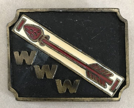 Vtg Boy Scouts of America WWW Red Arrow Metal Belt Buckle - £786.35 GBP