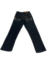 American Hawk Boys Jeans Size 14 Dark Blue 24X27 Flap Pockets - £11.97 GBP