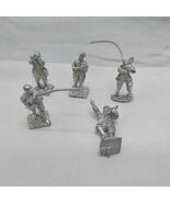 (5) Infantry Soldiers Metal Miniatures 1&quot; - $252.79 MXN