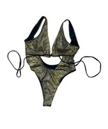 Women&#39;s Size XL One-Piece Swimsuit Bathing Suit Cheeky Snake Print Iride... - $267.12 MXN