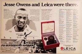 1986 Print Ad Leica R4 Camera Golden Anniversary Jesse Owens &#39;36 Berlin ... - $13.48