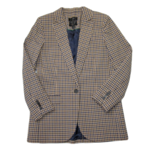 NWT J.Crew Alfie Blazer in Honey Brown Plaid Italian Wool Jacket 00 - $148.50