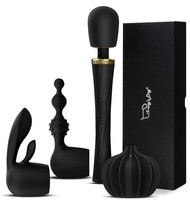Wand Vibrator Kits Adult Sex Toys with 3 Attachments Clitoral G spot Cordless - £43.52 GBP
