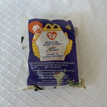 NEW TY beanie baby McDonald&#39;s happy meal toy Spunky the cocker spaniel in bag - £3.81 GBP