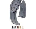 HIRSCH Hevea Caoutchouc Watch Strap - Gray - L - 20mm - £75.79 GBP