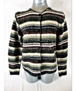CROFT & BARROW womens Large petite L/S button up HEAVY cardigan SWEATER (A3)P - $16.09