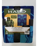 HALO Plush Throw Blanket &quot; Blue &quot; 40&quot; x 50&quot; ~ New - $36.92 CAD