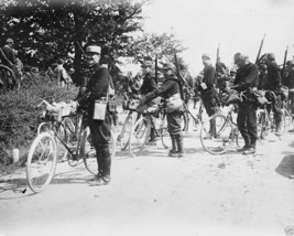 New World War I WWI 8x10 Photo - French soldiers riding bicycles to the ... - £6.91 GBP