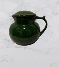 Vintage 1994 Ceramic Christian Ridge Pottery Cupper Coffee Carafe Hunter Green - £27.69 GBP