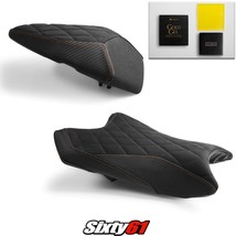 Kawasaki ZX6R Seat Covers with Gel 2019-2022 Black Orange Luimoto Tec-Grip Suede - £399.90 GBP