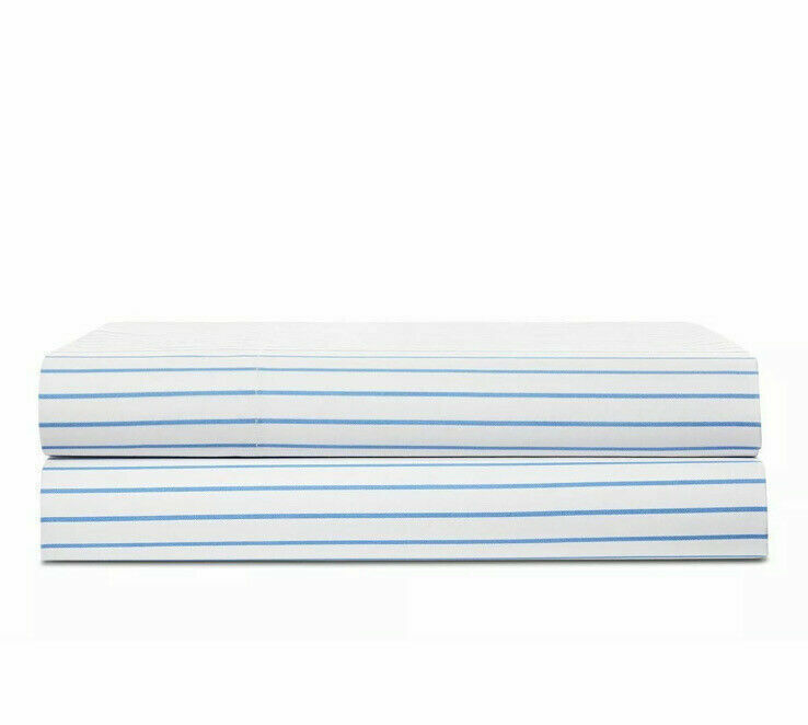 Ralph Lauren Prescott Stripe King Flat Sheet $215 Georgica Bedding Collection Item image 2