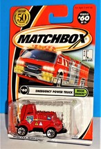 Matchbox 2002 Rescue Rookies Series #60 Emergency Power Truck Red - $2.97