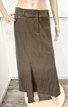 J Jill Skirt Womens 12 Maxi Tan Brown Long Silk/Cotton Zip *Fixed Loose Hook NEW - £23.66 GBP