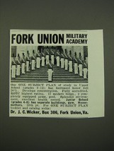 1956 Fork Union Military Academy Advertisement - £14.74 GBP