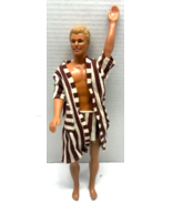 Vintage Barbie KEN 1991 In Striped Bathing Suit and Matching Robe. RARE - $16.68 CAD