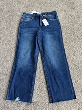 Vervet Super High Rise Strech Straight Distressed Frayed Leona Jeans siz... - £29.81 GBP