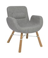 LeisureMod Milwood Ergonomic Accent Lounge Chair with Dowel Wood Legs  ... - $114.99