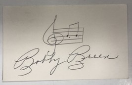 Bobby Breen (d. 2016) Signed Autographed Vintage 3x5 Index Card - £11.98 GBP