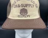 Vtg Trucker Hat Gin &amp; Supply Cotton Farming Foam Cap Snapback Mesh Brown... - £11.57 GBP