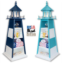 Lighthouse Bookshelf - Nautical Poly Book Case With Light - £714.85 GBP+