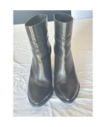 Schutz Women’s Black Leather Ankle Boots Block Heel Pointed Toe Size 7 - €68,45 EUR