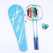 1 Pair Badminton Rackets for 2 Players + 2 Practice Shuttlecocks + Carry... - $19.98