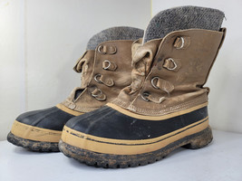 Sorel Caribou Leather Boots Kaufman Winter Fishing Hunting Women&#39;s 8.5 Men&#39;s 7.5 - £15.77 GBP