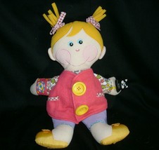 14" Dressy Bessy Playskool 2001 Learn Tie Buckle Stuffed Animal Plush Doll Soft - $14.25