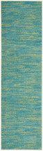 2' X 6' Blue And Green Abstract Non Skid Indoor Outdoor Runner Rug - $69.49