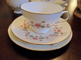 Minton England tea set, c1950s 4 trios &amp; creamer -cup,saucer,plate-13 pcs [92B] - £158.24 GBP