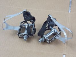 MKS Sylvan Road Bike Pedals with Christophe Large Toe Clips and Straps - $27.99