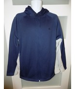 STARTER Blue/Gray Hooded Fleece Full Zip Jacket Coat Size L (42/44) Men&#39;s - $19.00