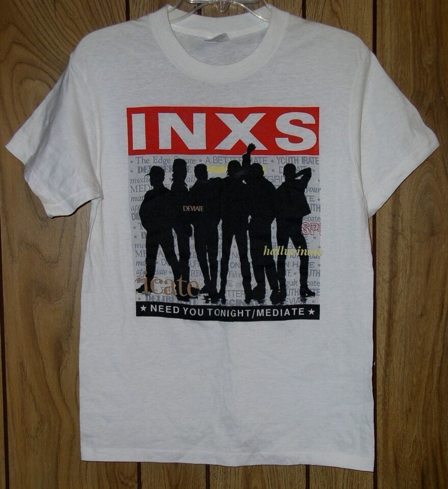 Primary image for INXS Concert Shirt Vintage Kick Tour Need You Tonight Mediate Single Stitched LG