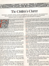 Vintage 1931 The Children&#39;s Charter US President Herbert Hoover Poster 1... - £36.56 GBP
