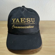 YAESU COMMUNICATIONS LOGO HAM RADIO ADJUSTABLE SNAPBACK CAP/HAT BLACK W/... - £7.66 GBP