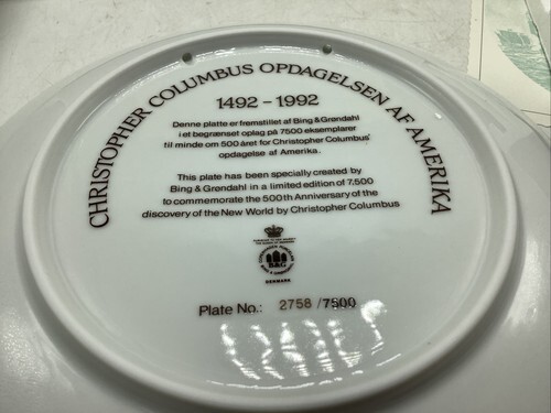 1992 B&G Copenhagen Christopher Columbus 500th Anniversary Lim Ed #2748 MINT! Item image 7