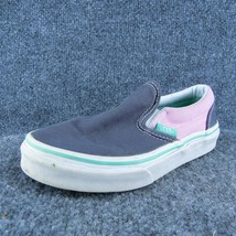 VANS Youth Girls Slip-On Shoes Gray Fabric Slip On Size 1 Medium - £19.89 GBP