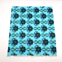 Feathered Medallion Blue Fat Quarter Fabric Square 100% Cotton 18&quot; x 21&quot; Minimum - £9.54 GBP