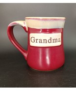 Tumbleweed Pottery Grandma Mug RARE Red Drip + Big Handle - £20.59 GBP