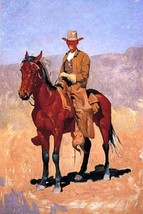 Mounted Cowboy In Chaps With Race Horse by Frederic Remington Giclee Ships Free - £30.71 GBP+