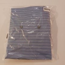 Calvin Klein Size 17 1/2 Striped Men's Long Sleeve Button Up Shirt Cotton Blue image 12